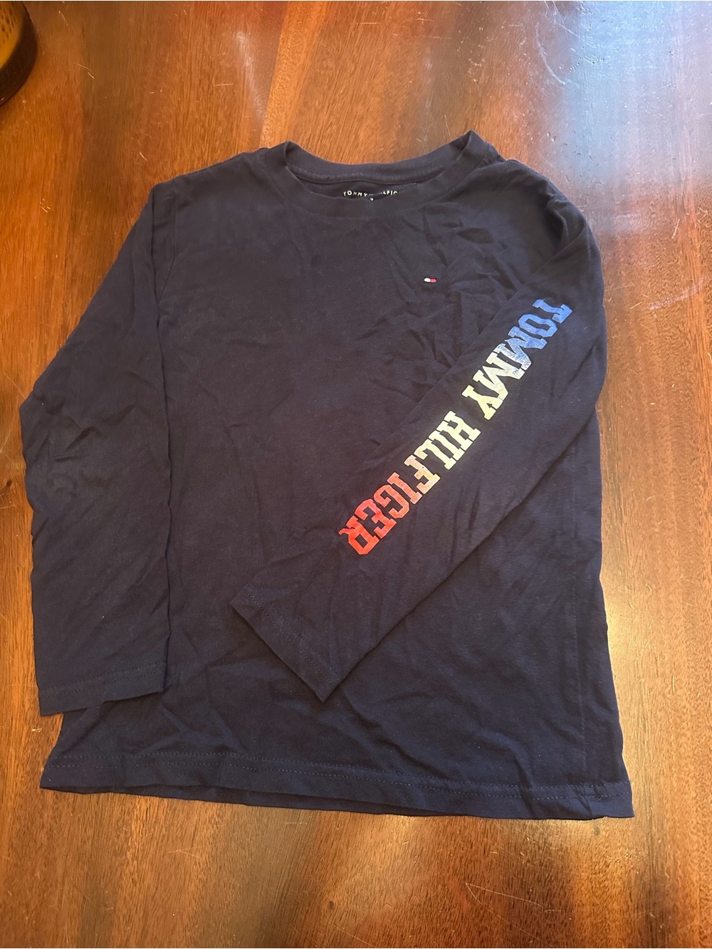 Tommy Hilfiger Navy Long-Sleeve Logo Tee